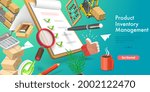 3D Vector Conceptual Illustration of Product Inventory Management, Warehouse Optimization