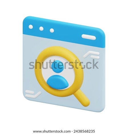 3d vector consumer research icon. Isolated on white background. 3d market research, business and marketing concept. Cartoon minimal style. 3d consumer survey icon vector render illustration.
