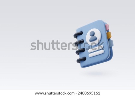 3d Vector Contacts book, Phone book or address book, Contact information, Business partners. Office and Business concept. Eps 10 Vector.