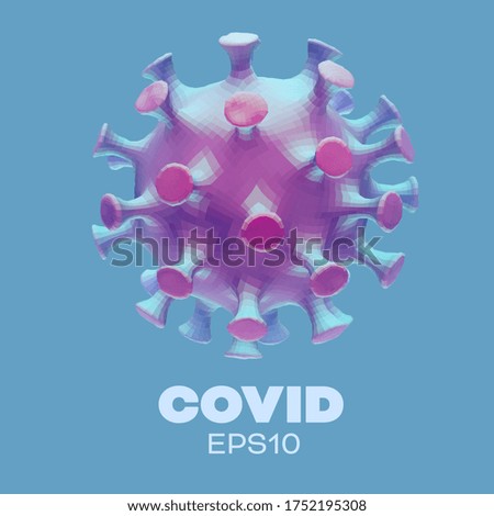 3d vector coronavirus illustration. Corona virus cell