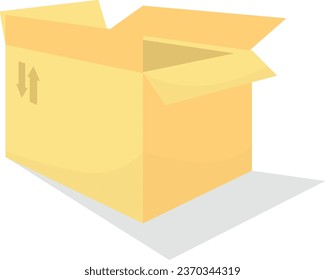 3D Vector corrugated carton box