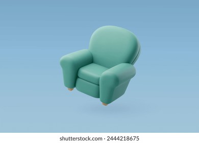 3D Vector Couches, Sofa, Furniture and hotel booking concept. Eps 10 Vector.