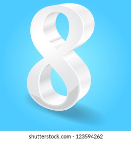 3d Vector Counting Number Eight