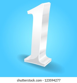 3d Vector Counting Number One 1