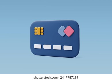 3d Vector Credit card money financial, Online shopping, Business and finance concept. Eps 10 Vector.