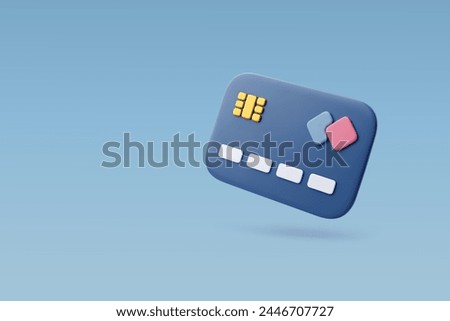 3d Vector Credit card money financial, Online shopping, Business and finance concept. Eps 10 Vector.