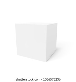 3d vector cube. Realistic design element.