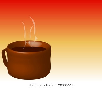 3-d vector of a cup of hot liquid