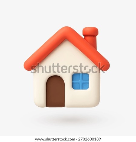 3D Vector Cute House, Home, Real Estate, Money investment project, Residence financial concept. Eps 10 Vector.