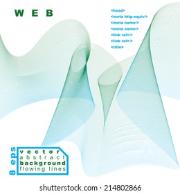 3d vector decorative background with curved transparent dynamic ribbon. Wonderful aerial textile composition.