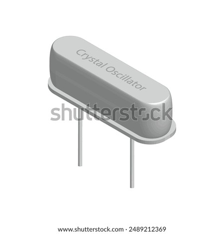 3d vector design of crystal oscillator, electrical component