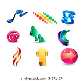 3D Vector design elements