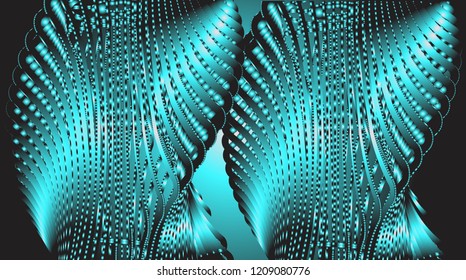 3D vector design flow particle is an abstract rounded angle of the circle in the wave form is a beautiful illustration.