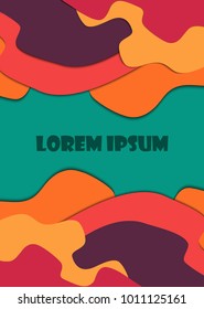 3d vector design layout for business presentations, flyers, posters and invitations. Paper carving art.