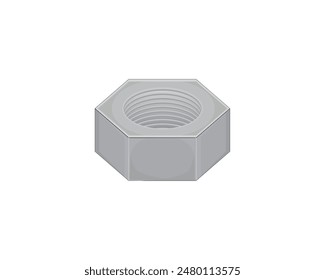 3d vector design of a retainer or fastener for a nut or bolt made of iron and attached to a tool or machine