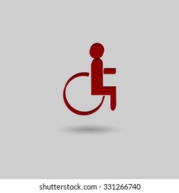 3D vector the disabled icon 