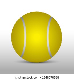 3d vector drawing. Ball for tennis isolated on white background.
yellow