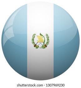 3d vector drawing. Guatemala flag isolated on white background.