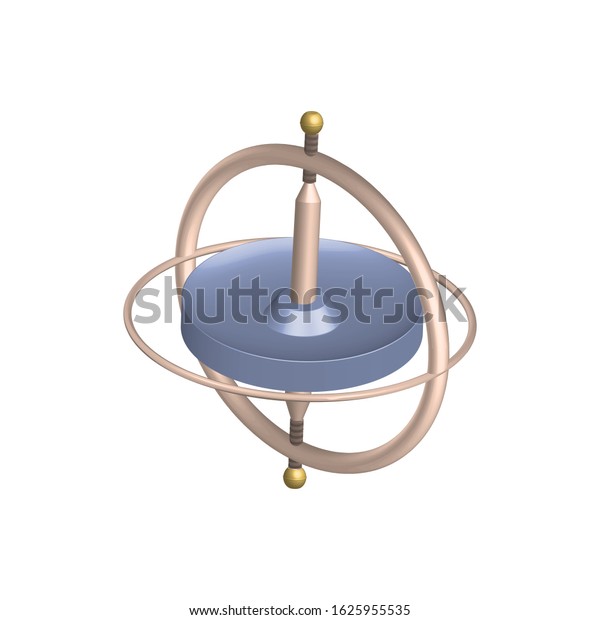 3d Vector Drawing Gyroscope Isolated On Stock Vector Royalty Free 1625955535 Shutterstock 2763