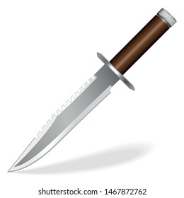 3d vector drawing. Knife isolated on a white background.