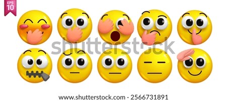 3D Vector Emotional Expressions Emoji Pack