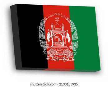 3D vector flag of Afghanistan