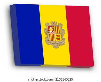 3D vector flag of Andorra