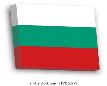 3D vector flag of Bulgaria