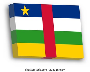 3D vector flag of Central African Republic