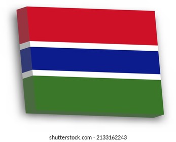 3D vector flag of Gambia