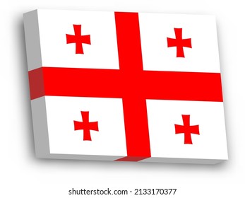 3D vector flag of Georgia