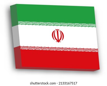 3D vector flag of Iran