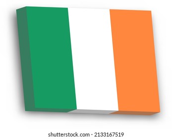 3D vector flag of Ireland