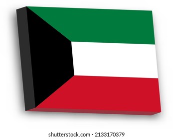 3D vector flag of Kuwait