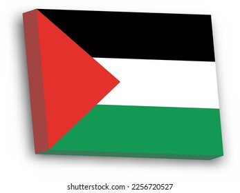 Bandera vectorial 3D de Palestina