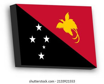 3D vector flag of Papua New Guinea
