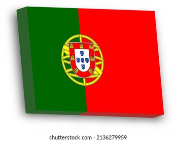 3D vector flag of Portugal