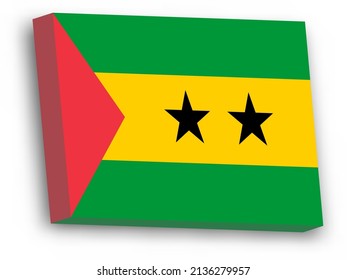 3D vector flag of Sao Tome and Principe