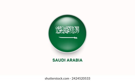 Bandera vectorial 3D de Arabia Saudita 