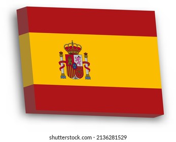 3D vector flag of Spain