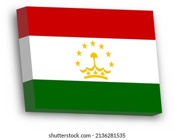 3D vector flag of Tajikistan