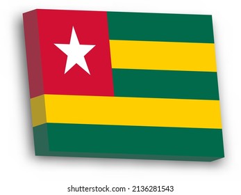 3D vector flag of Togo