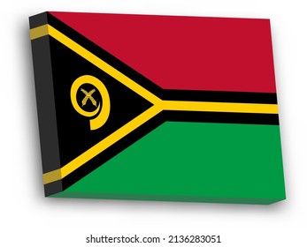 3D vector flag of Vanuatu