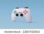 3d Vector Game stick, Game controllers, Video game console portable, Game concept. Eps 10 Vector