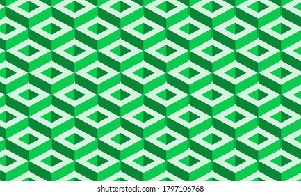 3D vector geometric green and white background for design your web poster, banner, landing page, background, template, etc.