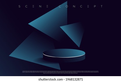 3d vector geometrical abstract podium floor product place for advertising design, website, presentation, wallpaper, celebration commercial etc. EPS 10
