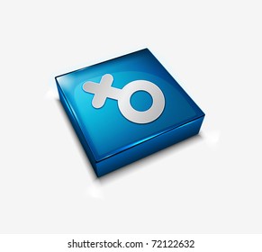 3d vector glossy female web icon design element.