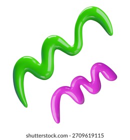 Linhas volumétricas 3D brilhantes de fluxo