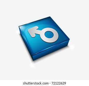 3d vector glossy male web icon design element.