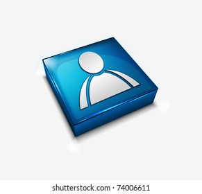 3d vector glossy user web icons design element.
